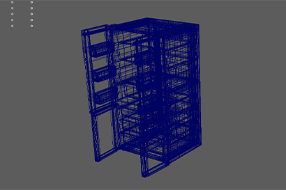 Wireframe Front - Doors Open